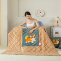 New 2-in-1 plush throw pillow blanket - fleece lined, extra thick, perfect for car, dorm, office, nap, sofa, or air conditioning