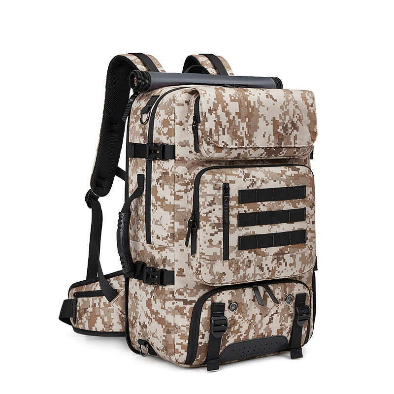 New men's backpack outdoor waterproof camouflage sports backpack camping luggage bag large capacity travel mountaineering bag