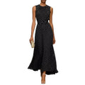 women's summer new arrivals:  cross-border fashion - elegant, figure-flattering, tie-waist polka dot dress (us/europe style)