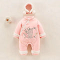 Newborn baby clothes autumn winter romper baby red new year outfit festive chinese new year thickened winter clothes