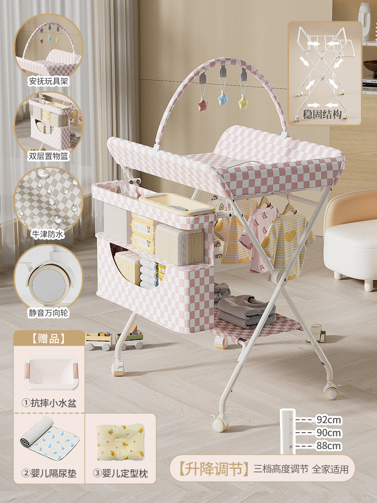 Newborn baby changing, bathing, massage, and touching table - multifunctional, portable, and foldable
