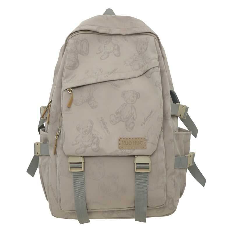 New fashionable youth campus high school student schoolbag, large-capacity backpack, female college student junior high school casual backpack