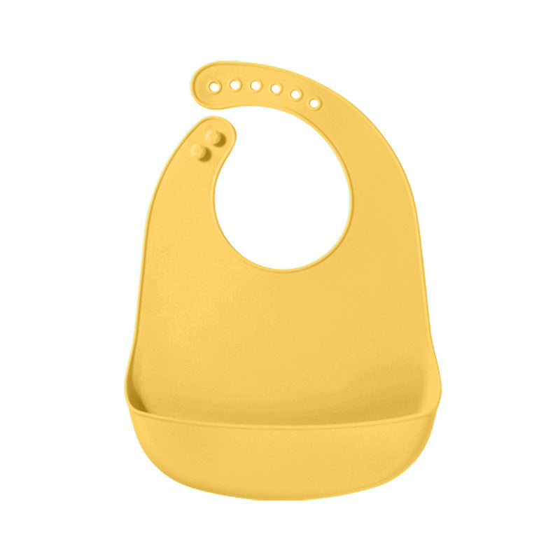 Dongguan Greene Factory Baby Silicone Bib Does Not Contain Bisphenol A Baby Saliva Pocket Children's Tableware Feeding Set