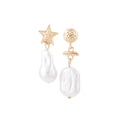 European and american new fashion earrings jewelry, trendy and unique statement faux pearl dangle earrings, niche ins high-end stud earrings