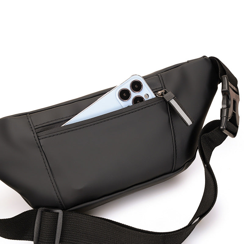 Cross-border men's fanny pack, mobile phone multi-functional casual breast bag, large-capacity oblique span bag, high-end fashion shoulder bag