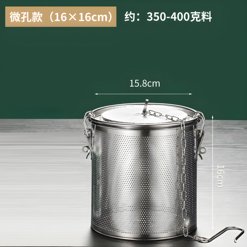 Stainless steel brine seasoning ball braised anise filter large capacity braised material bag filter basket filter bag brine basket