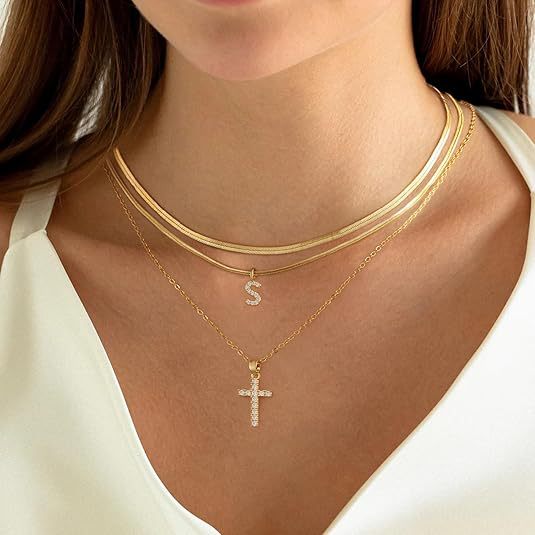 Cross zircon necklace 2025 new internet celebrity accessories accessible luxury niche design titanium steel clavicle chain