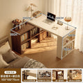 Corner desk bookshelf bookcase all-in-one table bedroom home extendable vanity corner computer desk office desk
