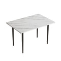 Factory direct italian rock slab dining table - minimalist luxury black & white modern designer desk/office table