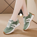 plus size women's shoes new arrival breathable leather sneakers women's korean version thick solecasual soft bottom running dad shoes