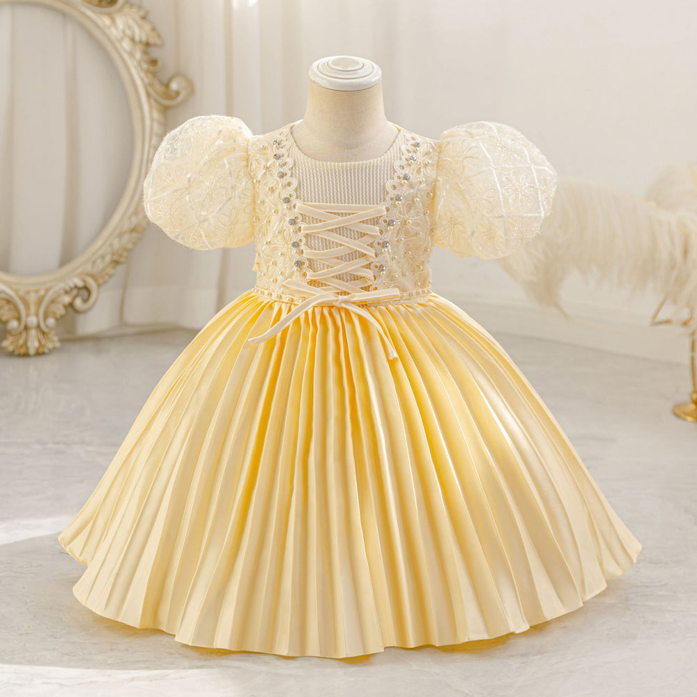 Ready-to-ship toddler lace-up princess dress - perfect for baby girl's first birthday!