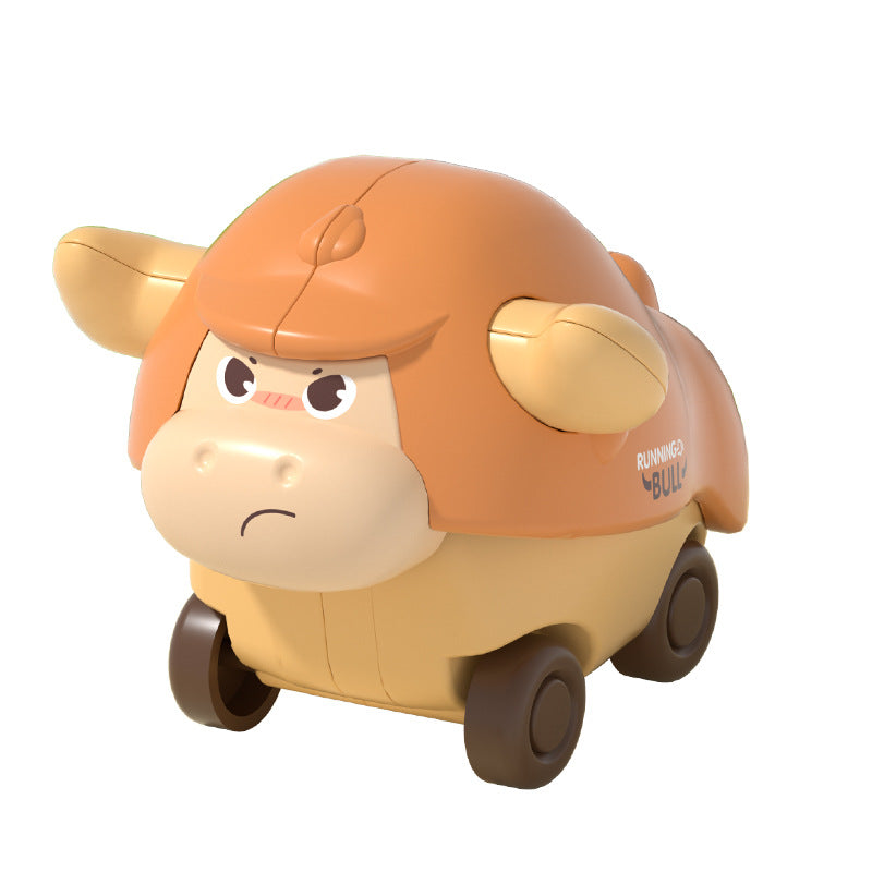 Tiktok hot-selling children's educational & fun toy car - press-and-go cartoon cute pet designs - perfect gift for boys, girls, and kindergarten students