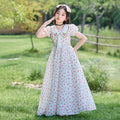 Girls' summer lightweight floral dress -  new collection - sweet & fresh princess style chiffon dress for little girls