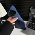 Matte tpu magnetic compatible iphone 17 pro max phone case, solid color 16 with velvet interior, apple 15 official style case