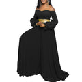 C8611   new fashion one-shoulder ruffle sleeve solid color pleated wide-leg african jumpsuit