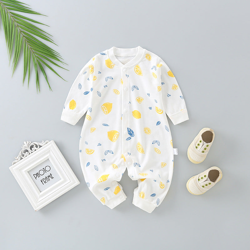 Baby clothes spring/autumn long-sleeve romper newborn 0-3 years old boy/girl pure cotton onesie crawling suit