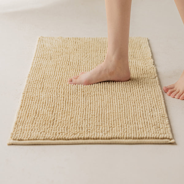 Extra-dense short caterpillar chenille floor mat  four-season household bedroom bedside soft absorbent non-slip carpet