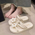 New floral flat sandals - sweet & versatile indoor/outdoor slippers for women - trendy summer princess style