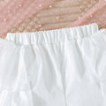 new girls' halter neck off-shoulder tiered skirt pants sweet princess set