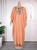 Southeast asia cross-border  sequin appliqué dress african  women's plus size loose robe