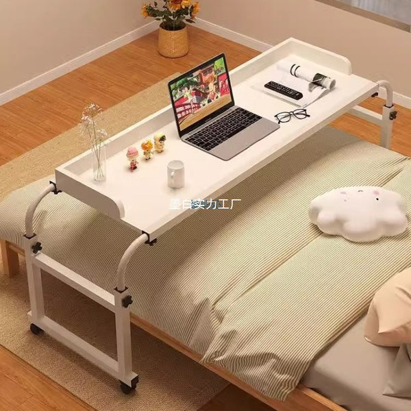 Bed small table wholesale bedroom lazy cross bed table liftable student study table removable study desk