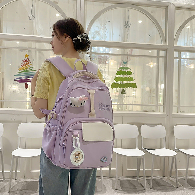 School bag new cute girl Korean middle school student high school student large capacity lightweight backpack travel backpack