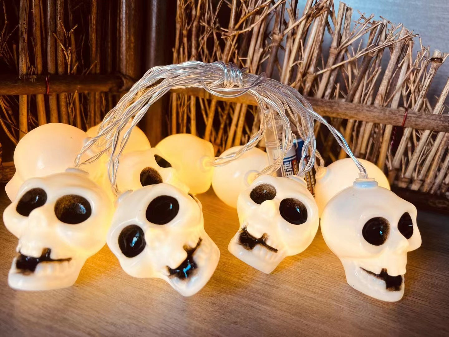 New Halloween light string skull ghost horror decorative lights ghost festival atmosphere small lights battery box pumpkin lights
