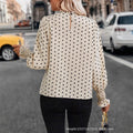 European and american cross-border women's apparel:  spring/autumn new collection - printed pullover cropped top with polka dot long sleeves