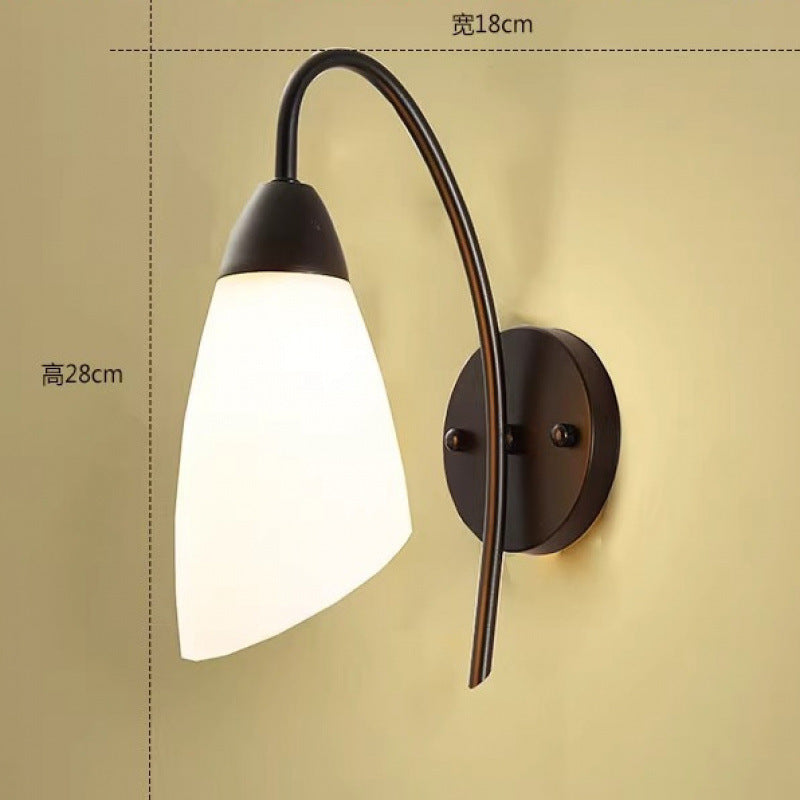 Wall lamp bedroom bedside lamp new simple modern living room background wall lamp light luxury creative staircase aisle balcony lamp