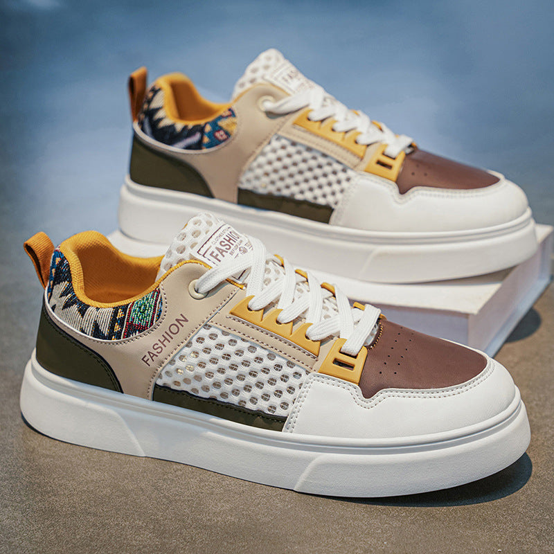 Men's skate shoes - 2026 summer new arrivals: casual, trendy, breathable mesh sneakers for men, students, and athletes