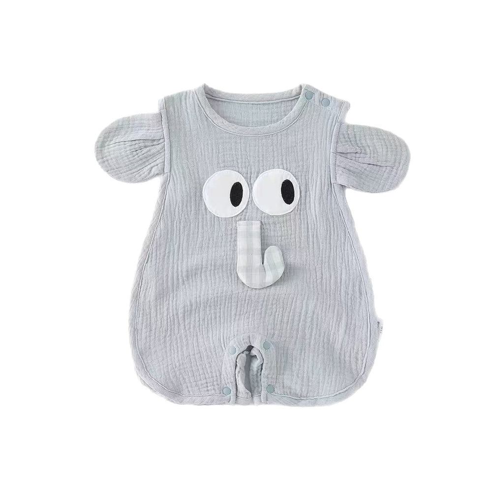 New summer cartoon sleeveless romper jumpsuit - lightweight, cute cartoon crawling suit for baby boys and girls