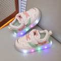 Spring/autumn kids' led light-up sneakers - casual white shoes for boys, girls, and students (sizes for toddlers to pre-teens)