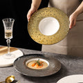 Nordic creative mars crater pasta ceramic plate - restaurant & hotel pasta, dessert, and soup plate - wholesale ceramic