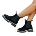 British style martin boots women's  new spring and autumn single boots chelsea slim boots winter casualthick sole short boots