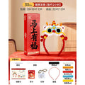 【double happiness】lion dance headband "includes greeting card + string lights"