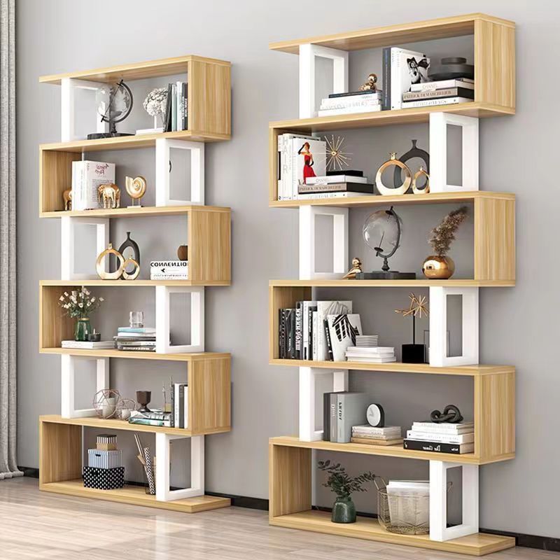Bookshelf, storage rack, freestanding iron art living room partition, storage and display shelf, modern minimalist children's multi-layer storage cabinet
