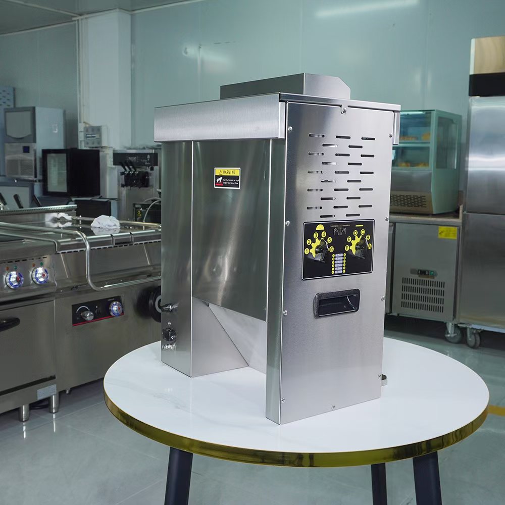 Vertical hamburger press, track chain baking machine, double-layer toasting oven, vertical hamburger maker, mcdonald's equipment