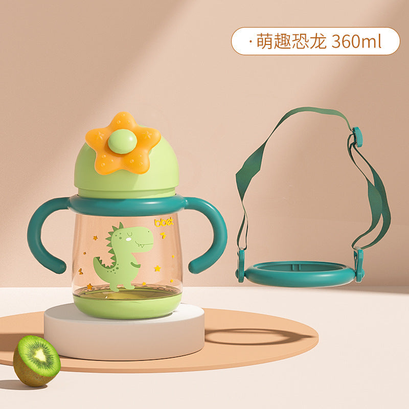 Babycare elephant training cup - 2-in-1 sippy cup for babies 6 months+ - perfect for water and milk