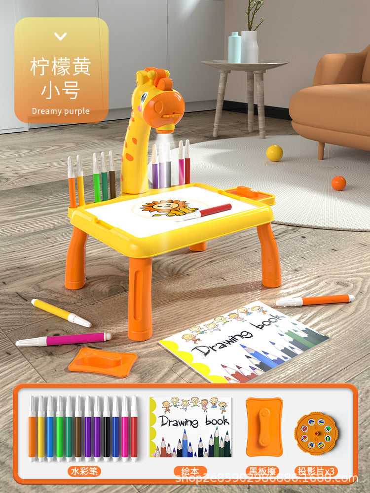 Children's projection drawing board - large size educational learning table for early childhood development - doodle, write, and draw toy for boys and girls