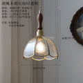 Vintage brass hand-soldered lamp, american style bedside aisle restaurant cafe stained glass pendant light