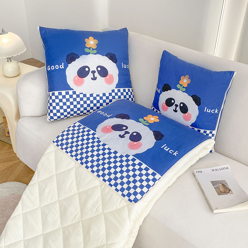 Cartoon pillow quilt dual-purpose pillow lunch break cushion dormitory office cushion single brushed air-conditioning pillow quilt