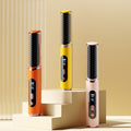 Wireless mini rechargeable hair straightening comb usb model cross-border negative ion portable hair straightening cold air curling comb does not hurt hair