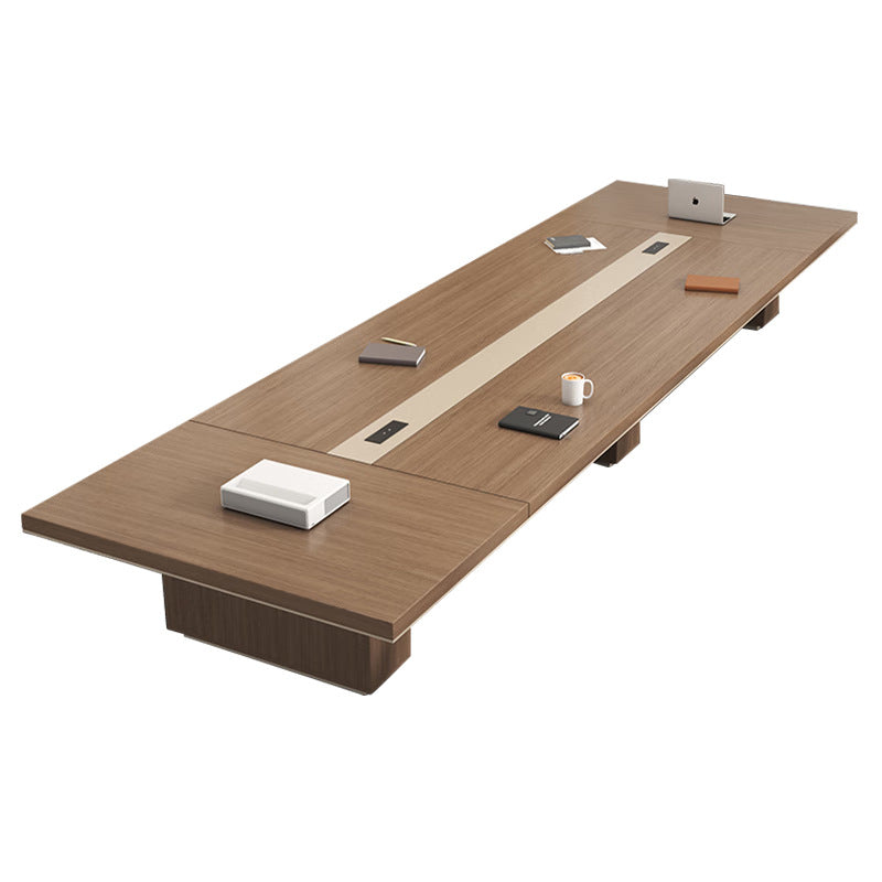 Saint li large office conference table - modern minimalist conference room table and chair set - long table