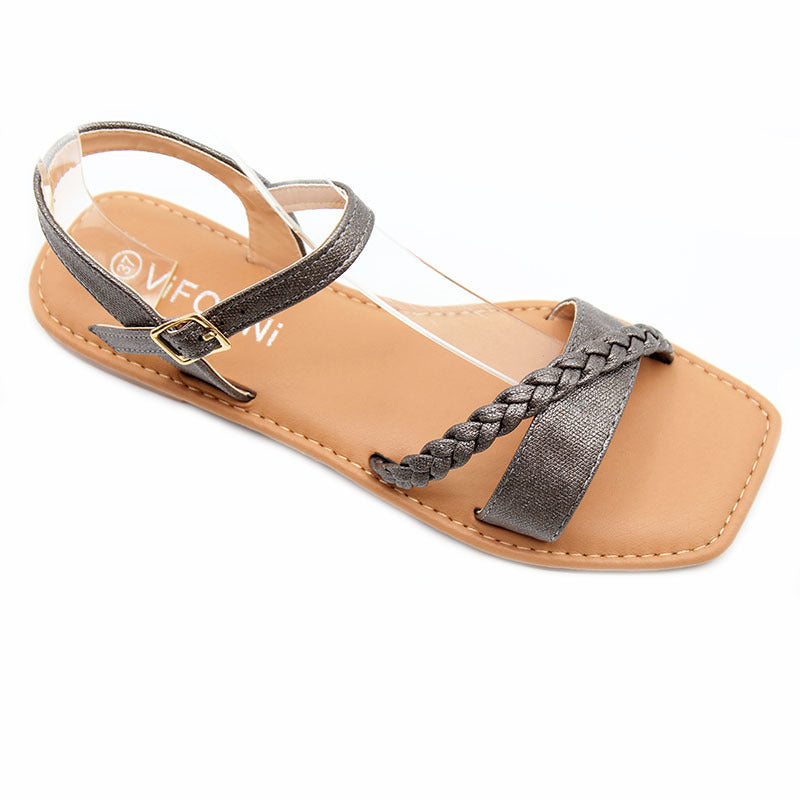 Wholesale Cape Verde fashion sandals现货女百搭编织防滑沙滩鞋