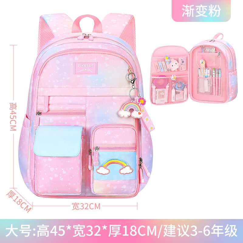Shaodong schoolbag source manufacturer customizes primary school schoolbags for grades 1-6, refrigerator door opening customization, change logo