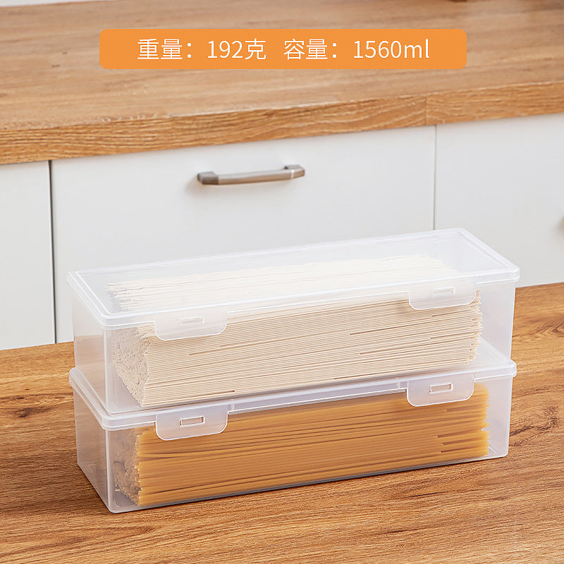 Kitchen Food Grains Storage Box Sealed with Lid Noodle Storage Box Food Grade Refrigerator Transparent Fresh-keeping Box