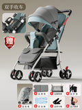 Baby stroller - lightweight, foldable, reclining, four-wheel pushchair for infants and toddlers - one-click folding - dropshipping available