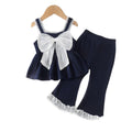 Baby clothing kids set children outfit blue suspender tops+pants children's clothing