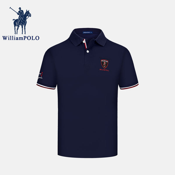 Emperor Paul Men's POLO Shirt Spring and Summer British Style Short Sleeve Men's Top Lapel Business Casual Sports T-Shirt Men's