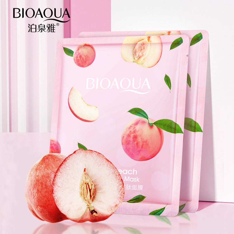 Boquanya Peach Lactic Acid Bacteria Mask Patch Pack Hydrating Moisturizing Essence Delicate Refreshing Moisturizing Patch Mask